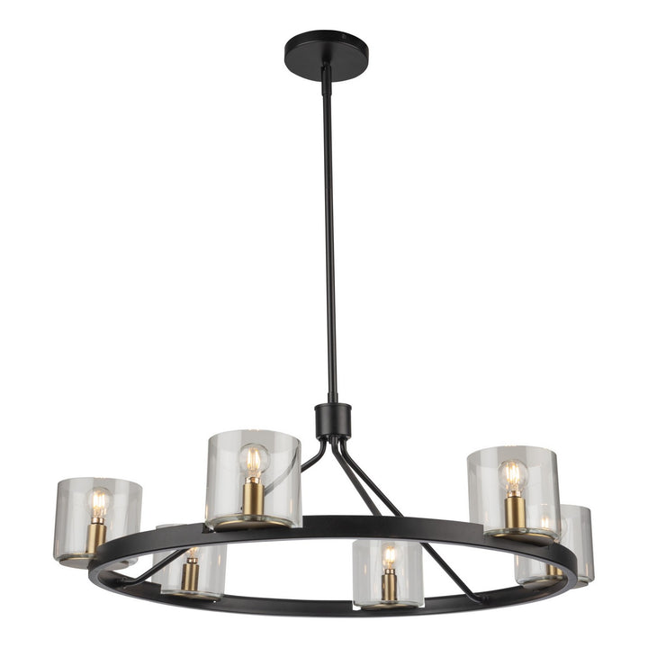 Artcraft Canada - AC11826BB - Six Light Chandelier - Salinas - Black and Brass