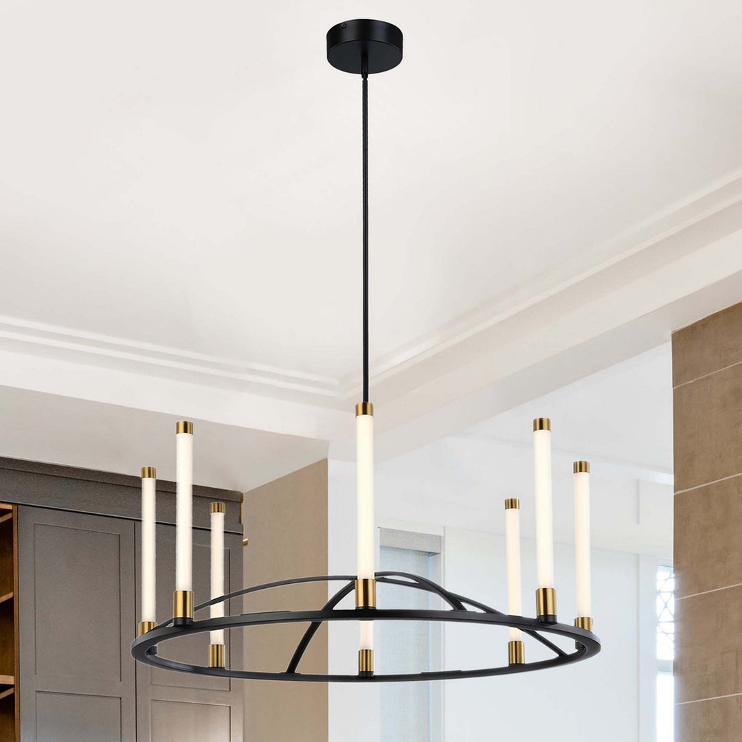 Artcraft Canada - SC13088BB - LED Chandelier - Infiniti - Matte Black & Brass