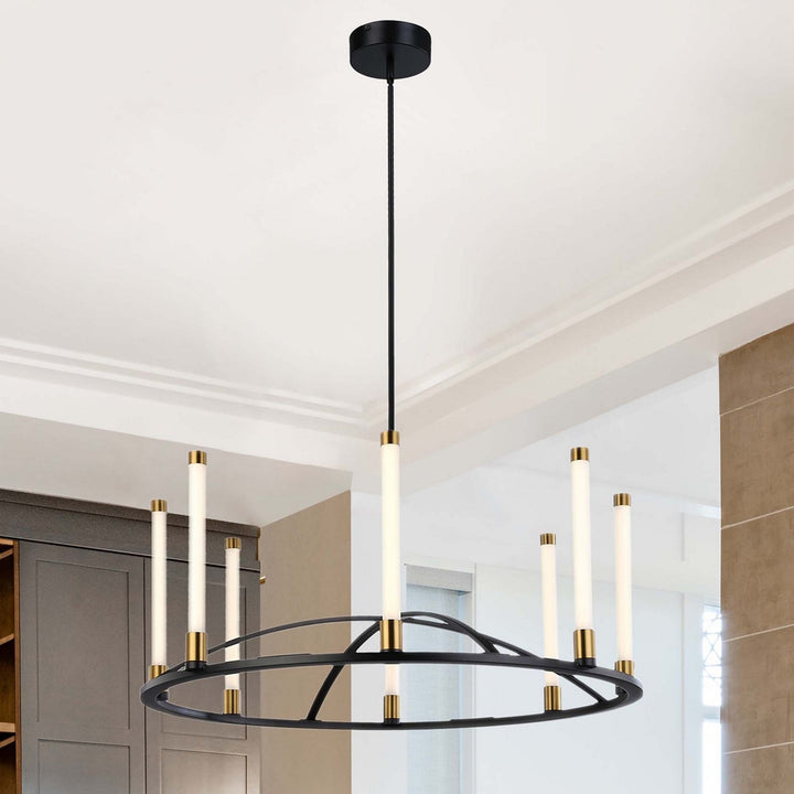 Artcraft Canada - SC13088BB - LED Chandelier - Infiniti - Matte Black & Brass