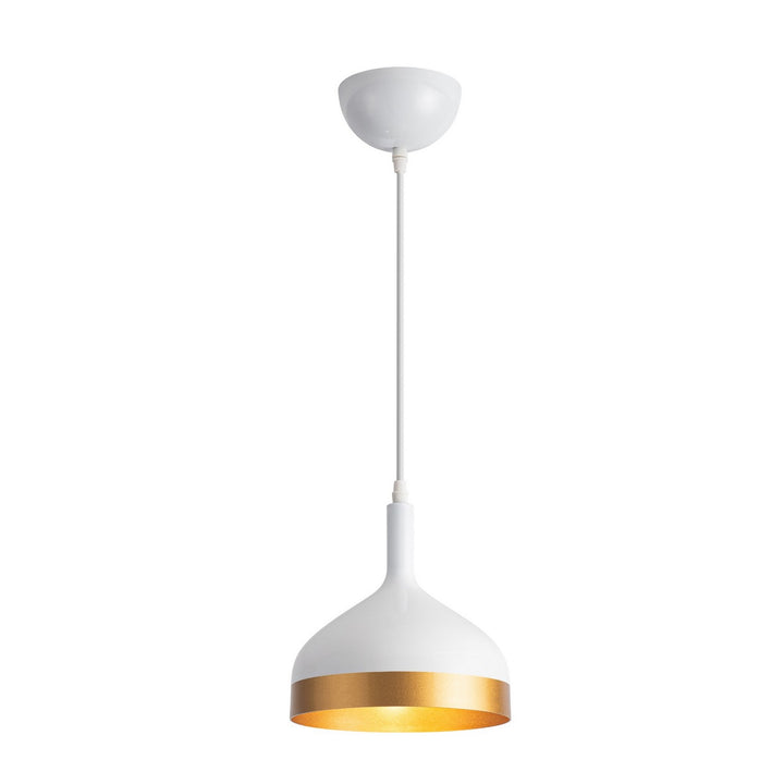Artcraft Canada - SC13351WH - One Light Pendant - Dash - White & Gold