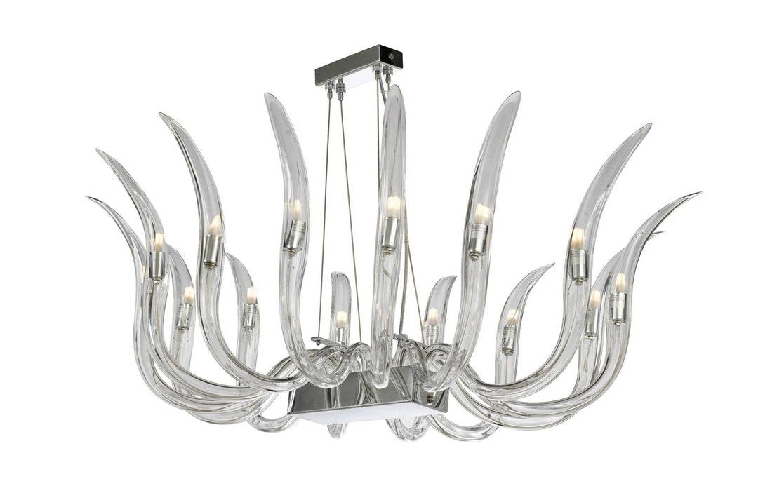 Cisne 14 Light Pendant in Polished Nickel - available from The Lighting Shoppe, trusted by Canadian homeowners
