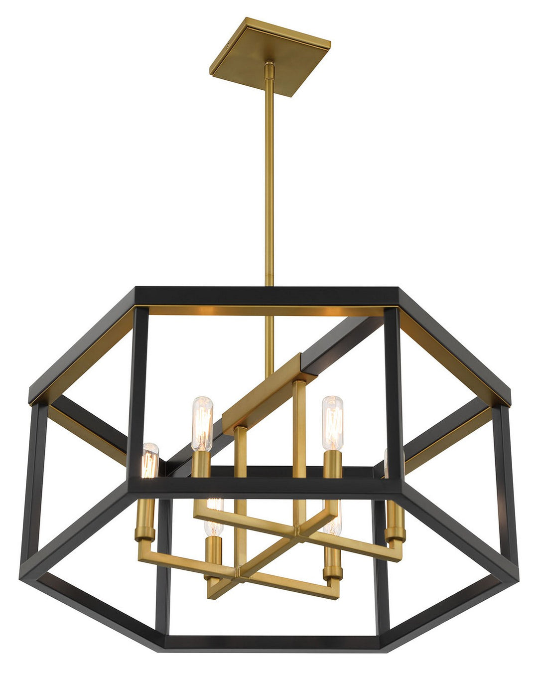 Minka-Lavery - 2116-726 - Six Light Pendant - UNION ESTATES - Coal And Soft Brass