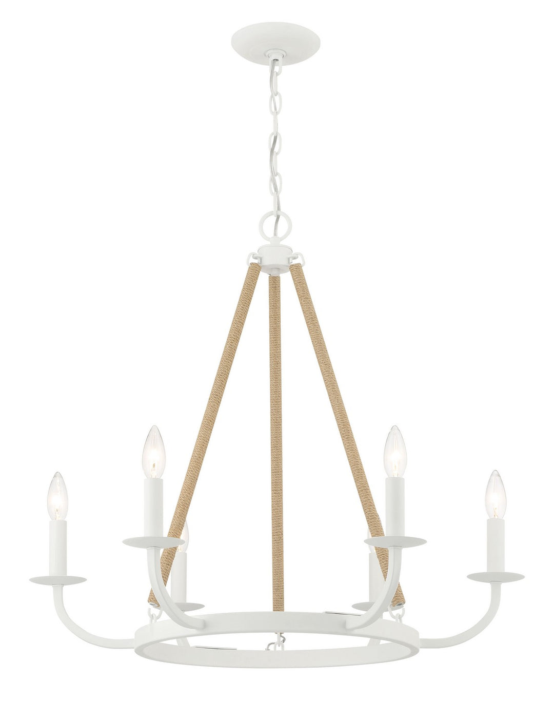 Minka-Lavery - 2126-655 - Six Light Chandelier - LANTON - Sand White