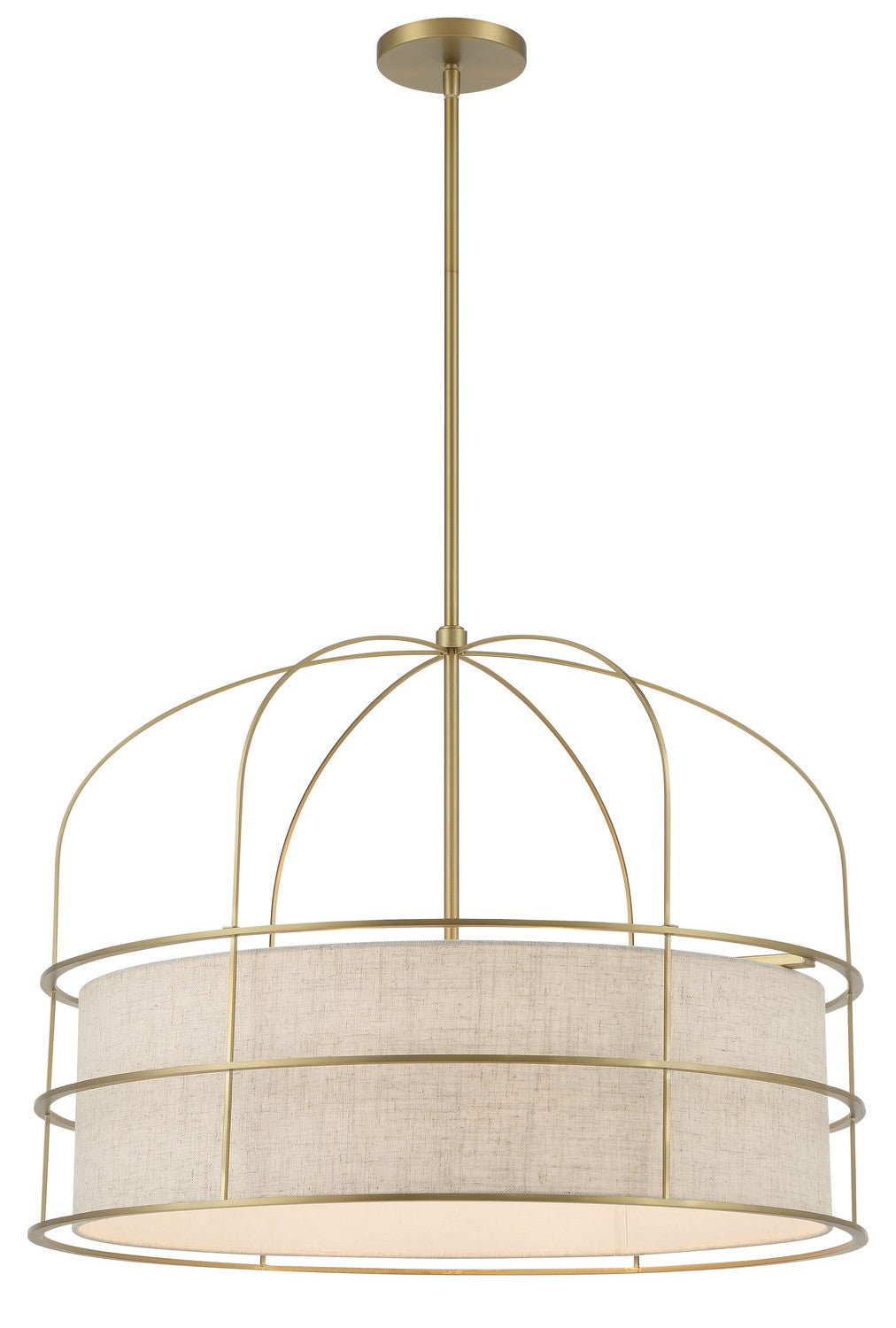 Gateway Park Six Light Pendant in Soft Brass - available from The Lighting Shoppe, trusted by Canadian homeowners
