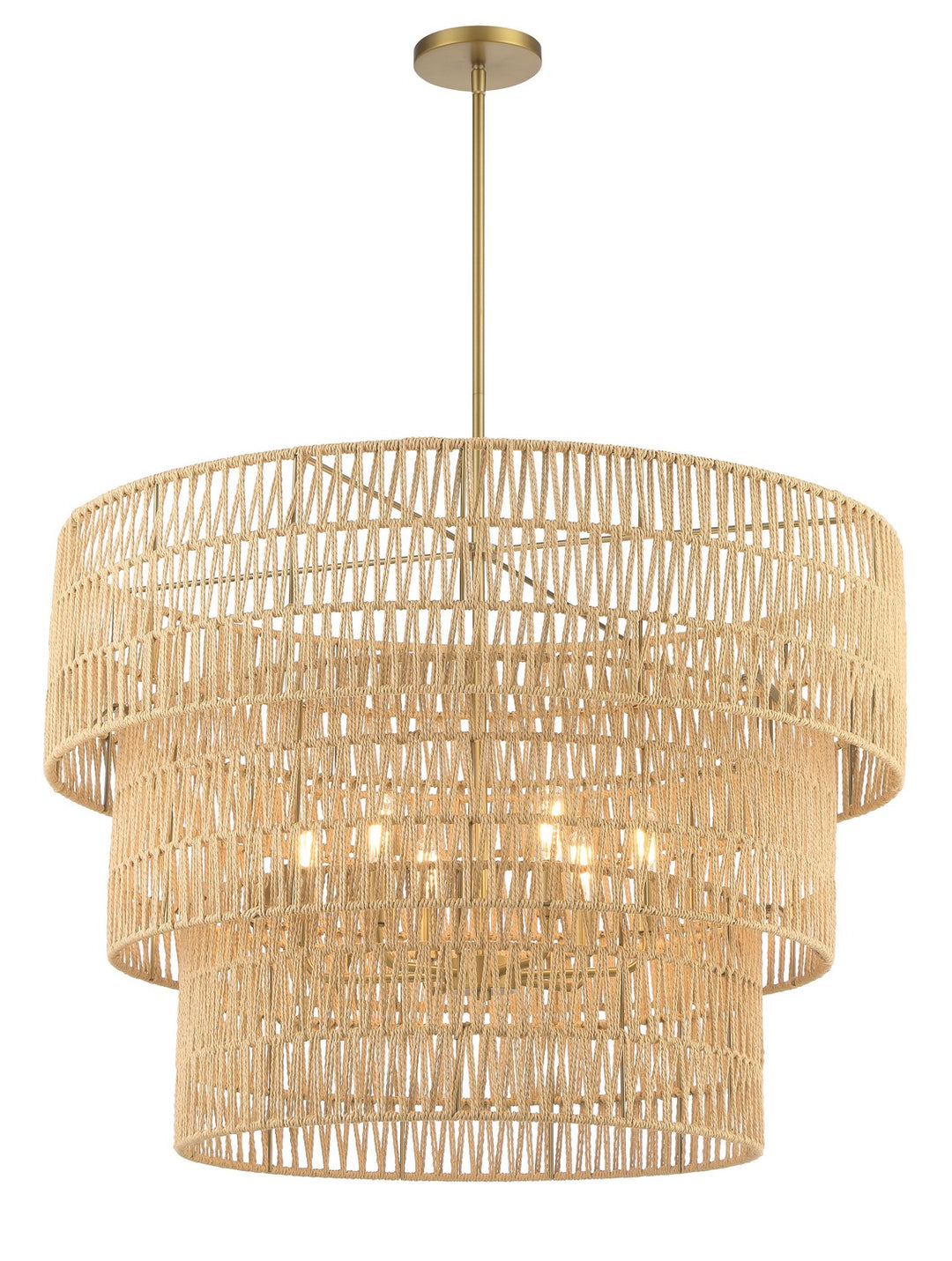 Bungalow Heaven Six Light Pendant in Soft Brass - available from The Lighting Shoppe, trusted by Canadian homeowners