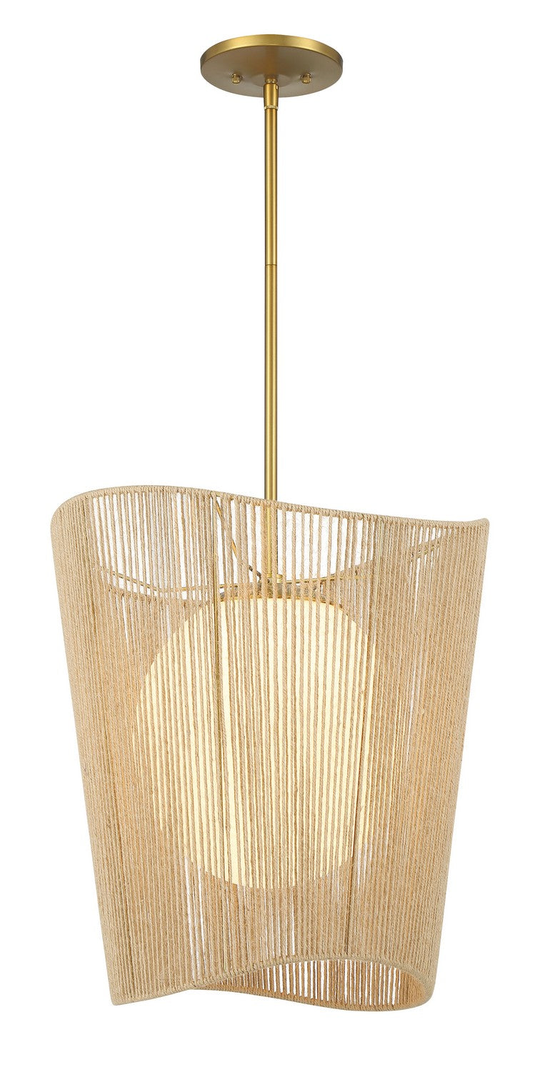 Key Largo One Light Pendant in Soft Brass - available from The Lighting Shoppe, trusted by Canadian homeowners