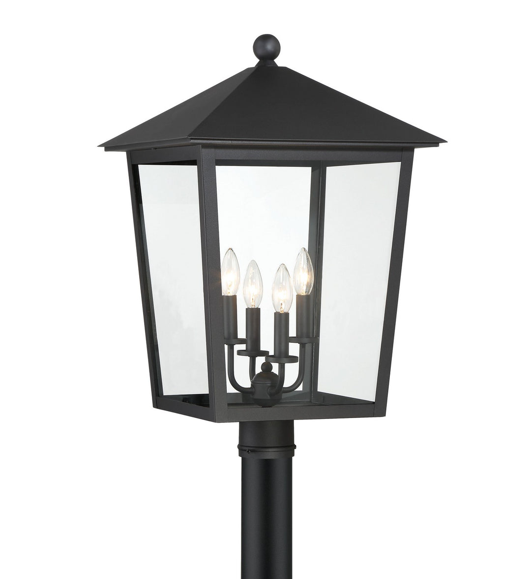 Noble Hill Four Light Outdoor Post Mount in Sand Coal - available from The Lighting Shoppe, trusted by Canadian homeowners
