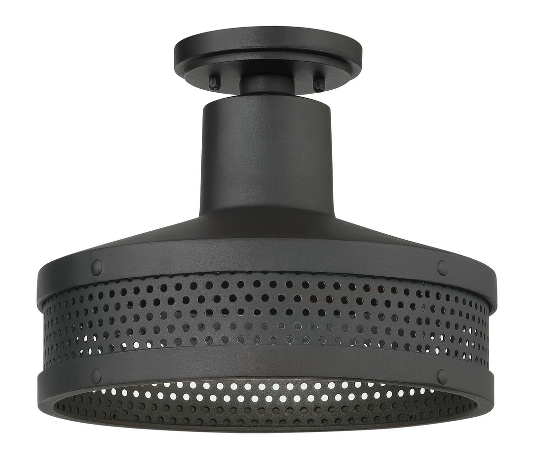 Abalone Point One Light Outdoor Flush Mount in Sand Coal - available from The Lighting Shoppe, trusted by Canadian homeowners