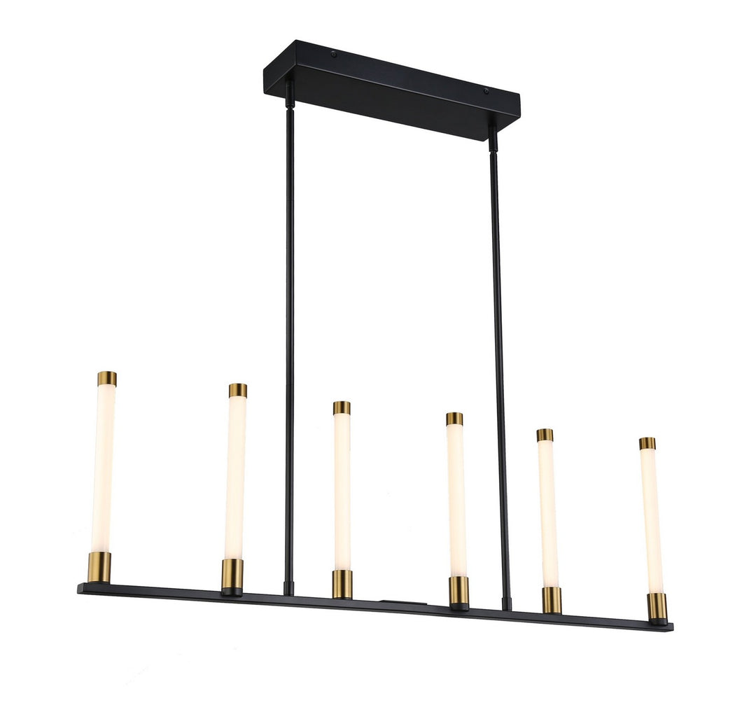 Artcraft Canada - SC13086BB - LED Island Pendant - Infiniti - Matte Black & Brass
