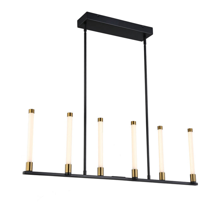 Artcraft Canada - SC13086BB - LED Island Pendant - Infiniti - Matte Black & Brass