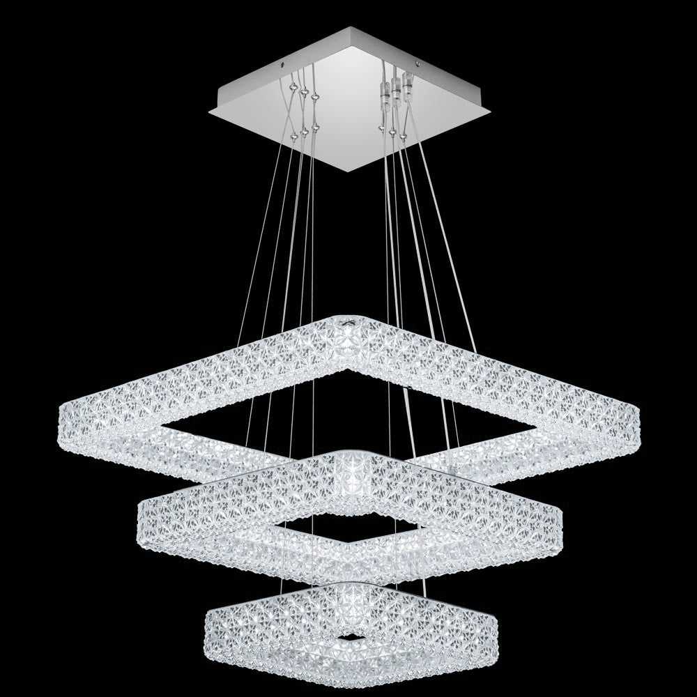 Acrylic LED Chandelier in Silver James R. Moder Canada