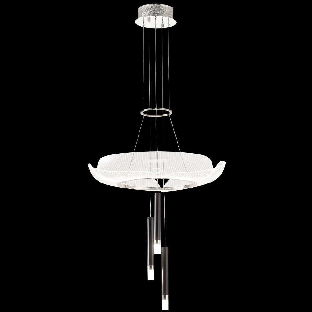 Contemporary Design LED Chandelier in Silver James R. Moder Canada