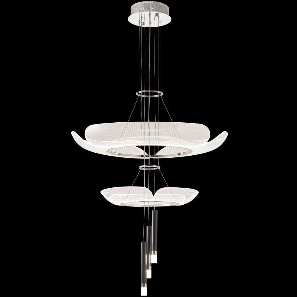 Contemporary Design LED Chandelier in Silver James R. Moder Canada