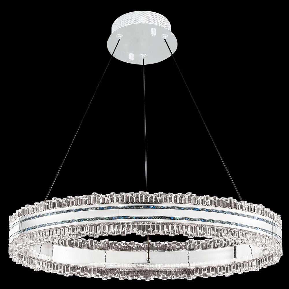 Pearl LED Chandelier in Silver/Pearl James R. Moder Canada