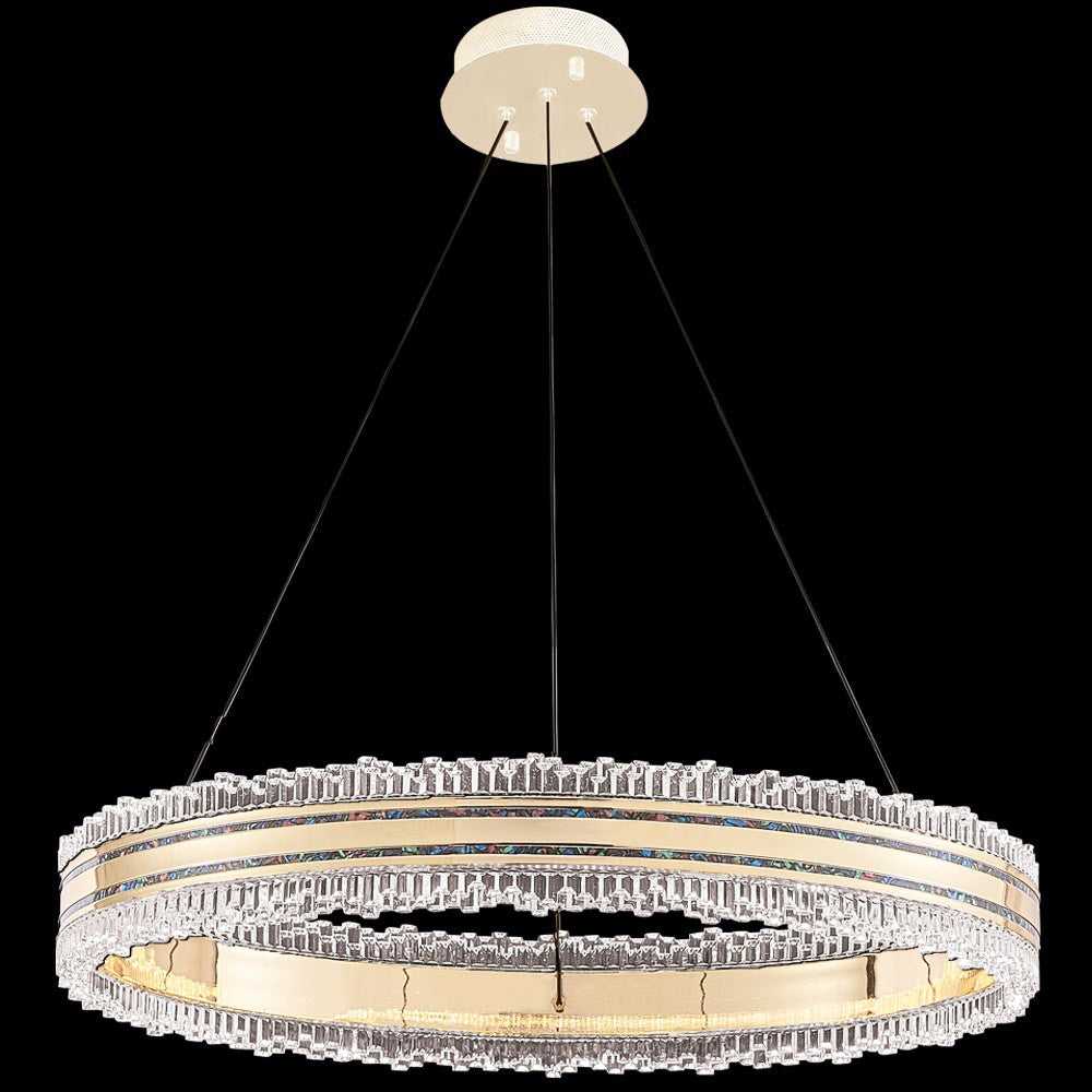 Pearl LED Chandelier in Rose Gold/Pearl James R. Moder Canada