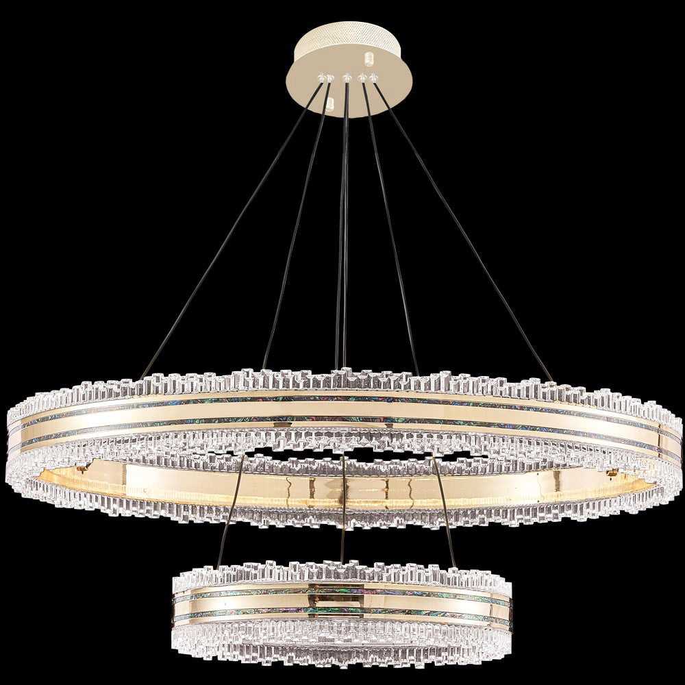 Pearl LED Chandelier in Rose Gold/Pearl James R. Moder Canada