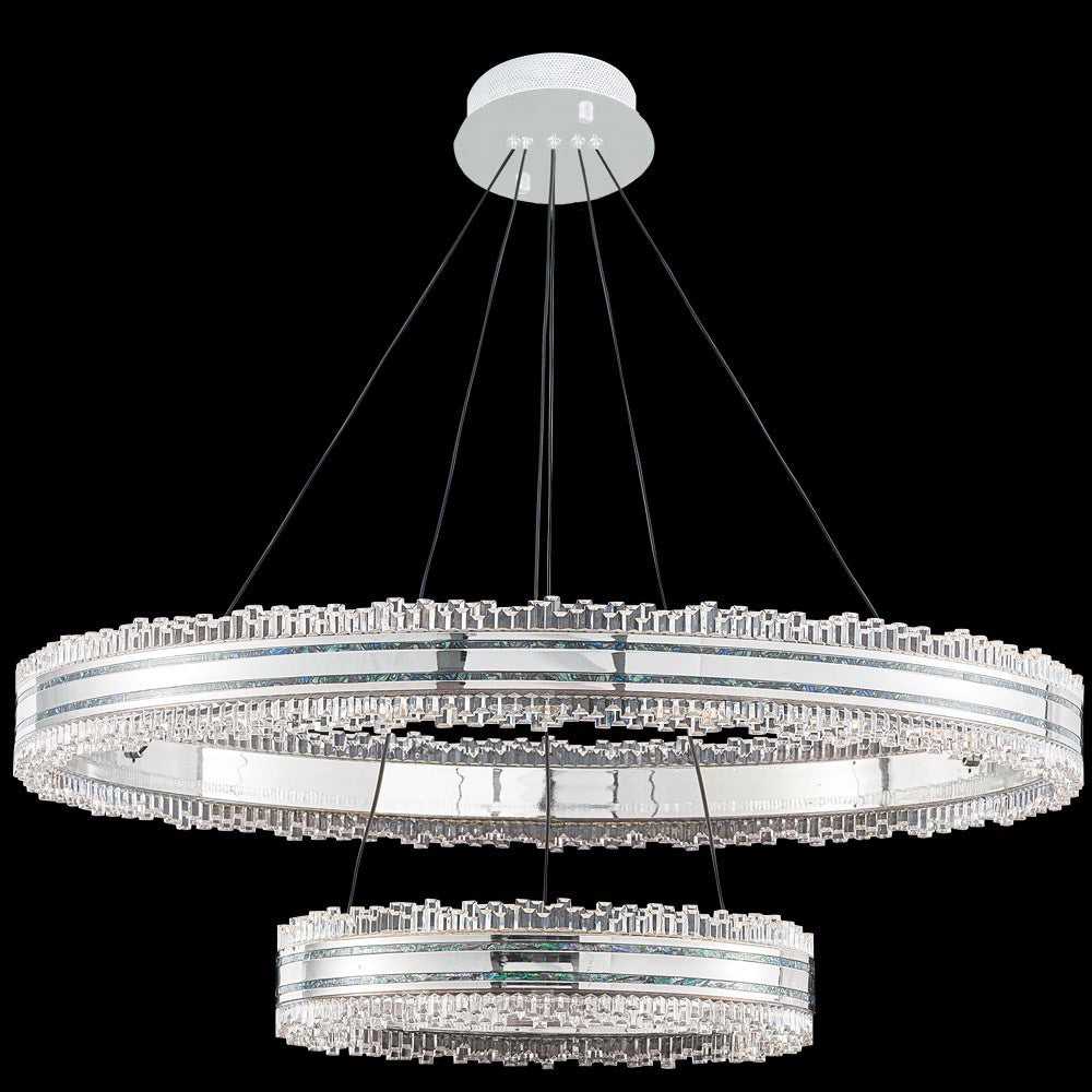 Pearl LED Chandelier in Silver/Pearl James R. Moder Canada