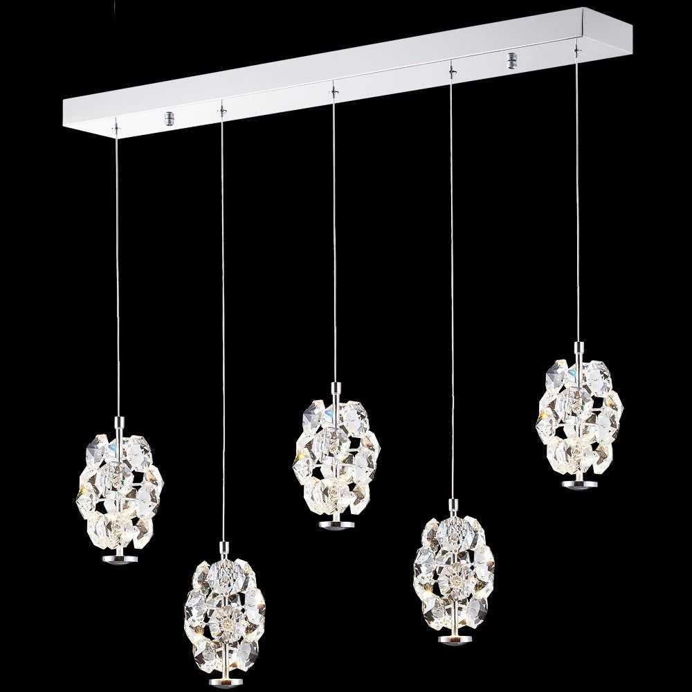 Continental Fashion LED Chandelier in Silver James R. Moder Canada