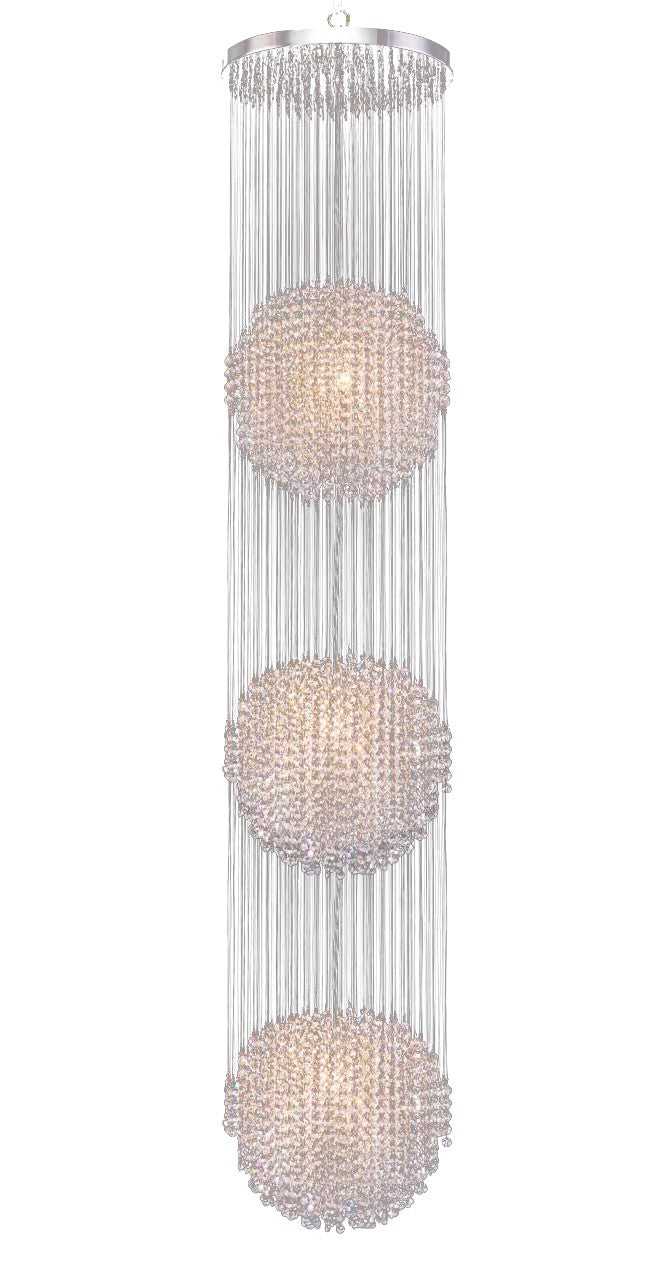 Continental Fashion 18 Light Chandelier in Silver James R. Moder Canada