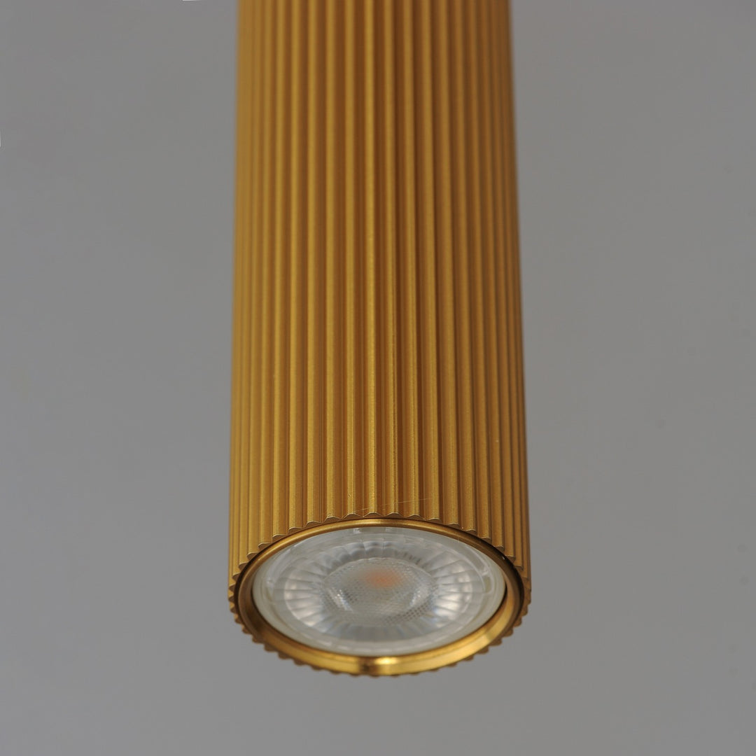 ET2 - E11012-GLD - LED Pendant - Reeds - Gold