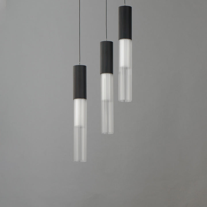 ET2 - E11013-144BK - LED Pendant - Reeds - Black