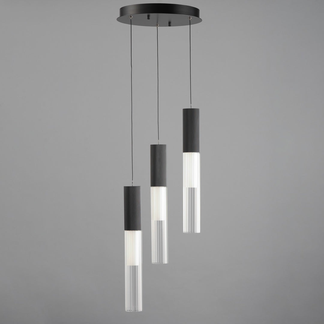 ET2 - E11013-144BK - LED Pendant - Reeds - Black