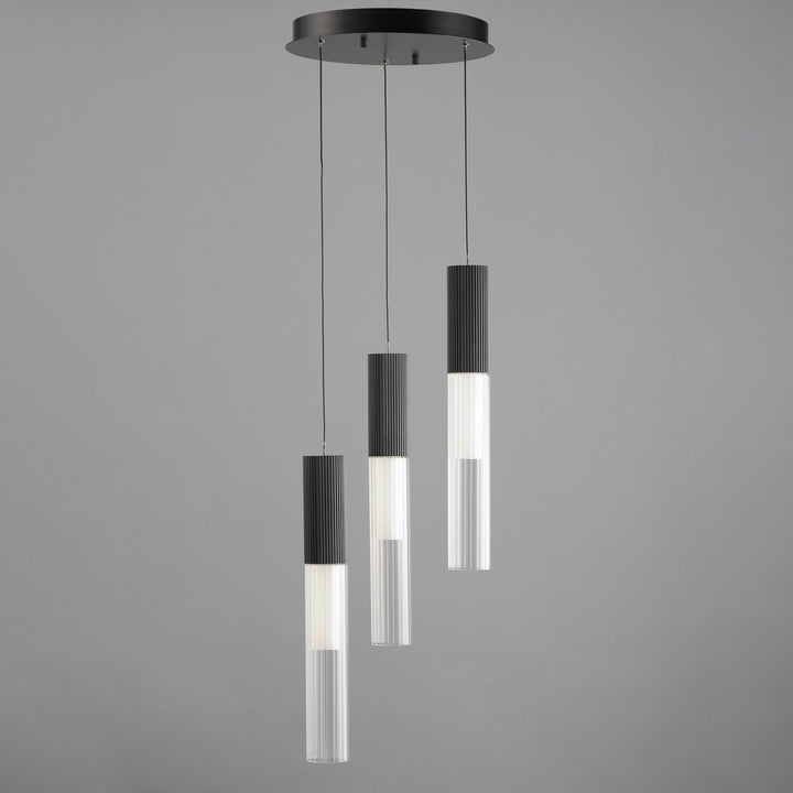 ET2 - E11013-144BK - LED Pendant - Reeds - Black