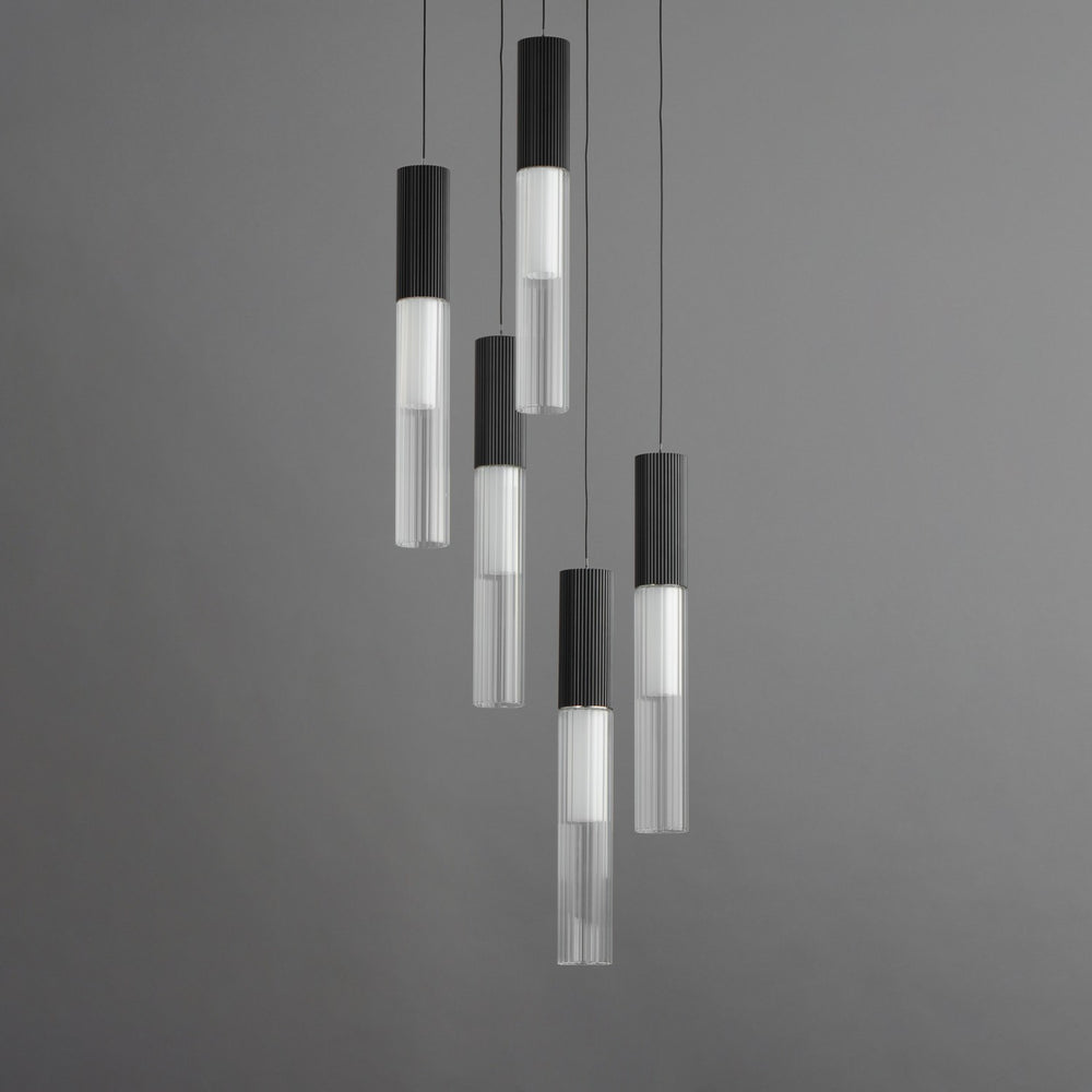ET2 - E11015-144BK - LED Pendant - Reeds - Black