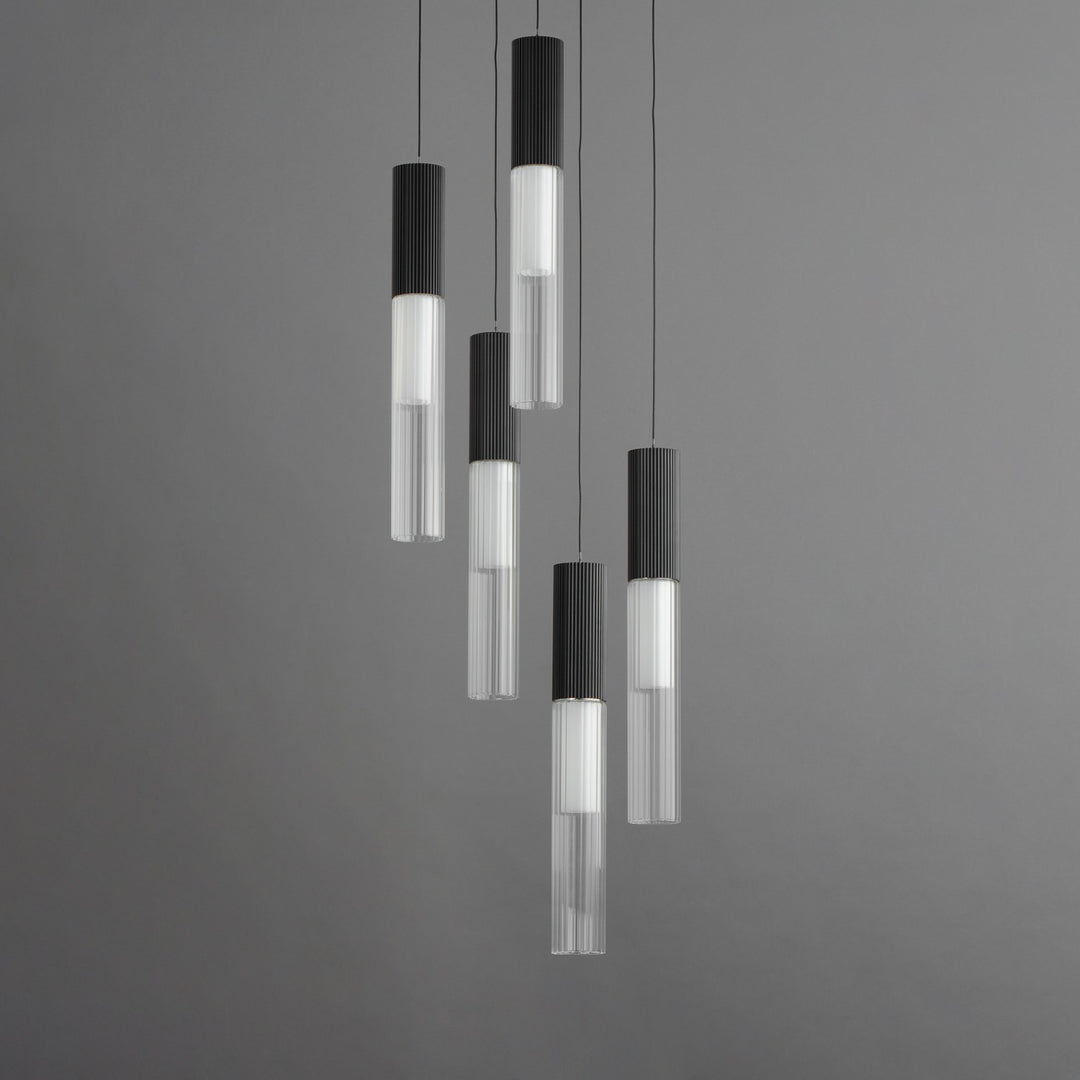 ET2 - E11015-144BK - LED Pendant - Reeds - Black