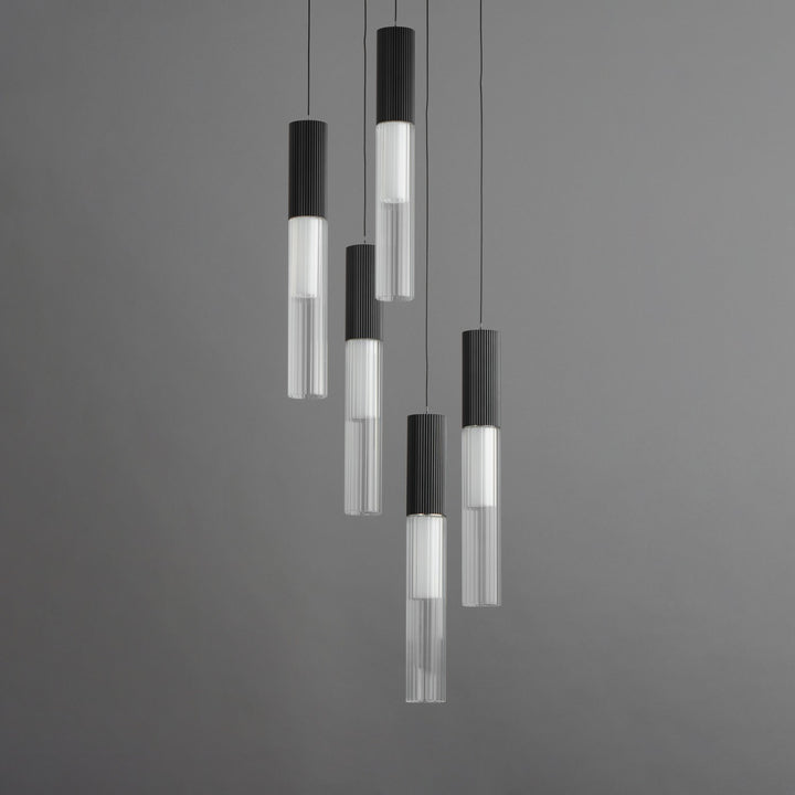 ET2 - E11015-144BK - LED Pendant - Reeds - Black