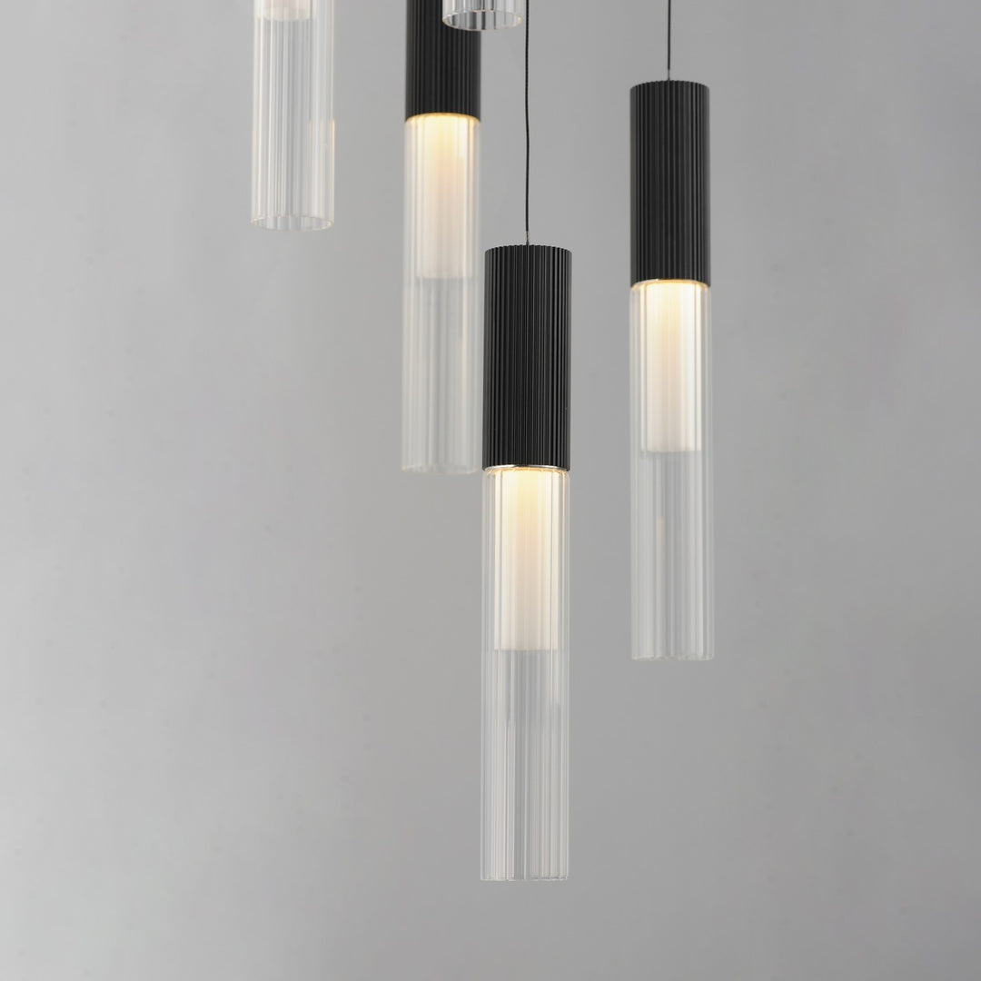 ET2 - E11015-144BK - LED Pendant - Reeds - Black