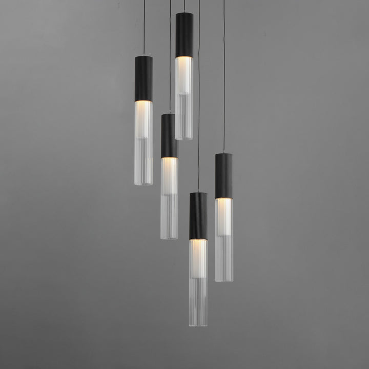 ET2 - E11015-144BK - LED Pendant - Reeds - Black