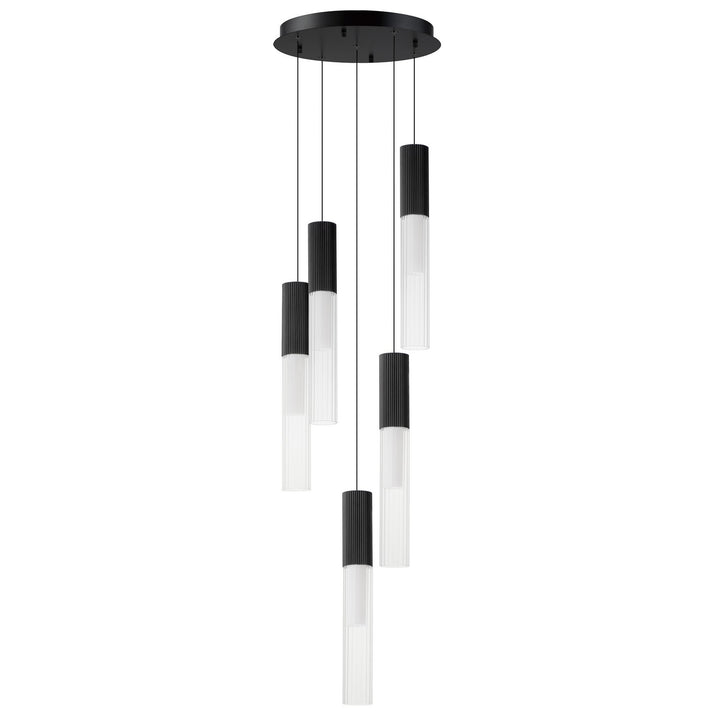 ET2 - E11015-144BK - LED Pendant - Reeds - Black