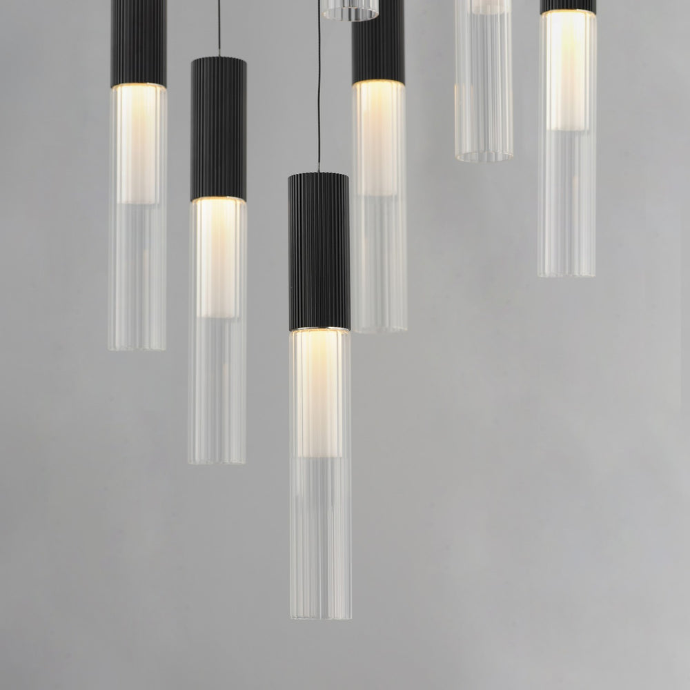 ET2 - E11019-144BK - LED Pendant - Reeds - Black