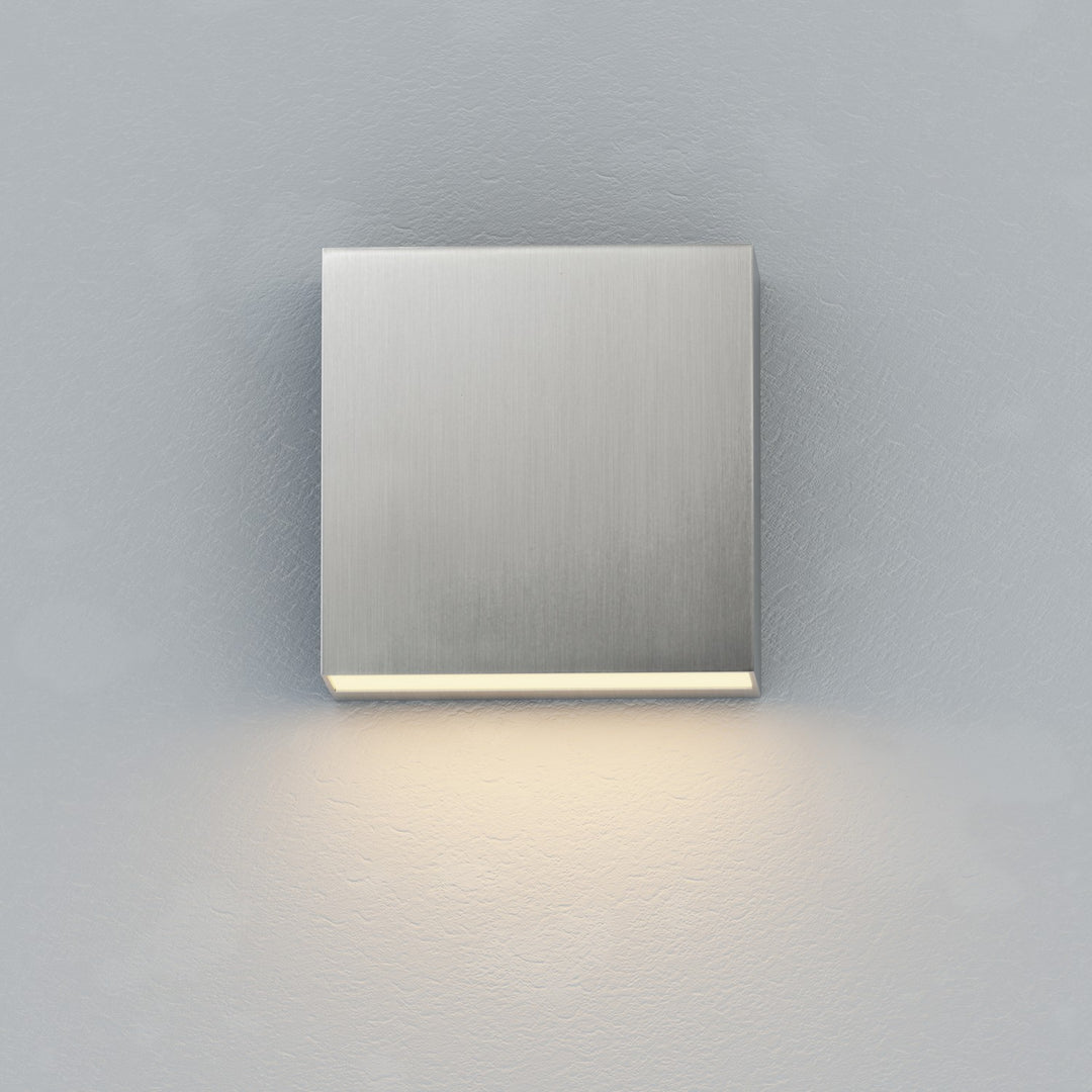 ET2 - E23222-SA - LED Outdoor Wall Sconce - Cubed - Satin Aluminum