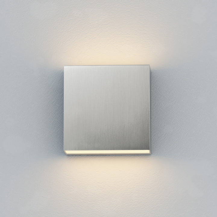 ET2 - E23224-SA - LED Outdoor Wall Sconce - Cubed - Satin Aluminum
