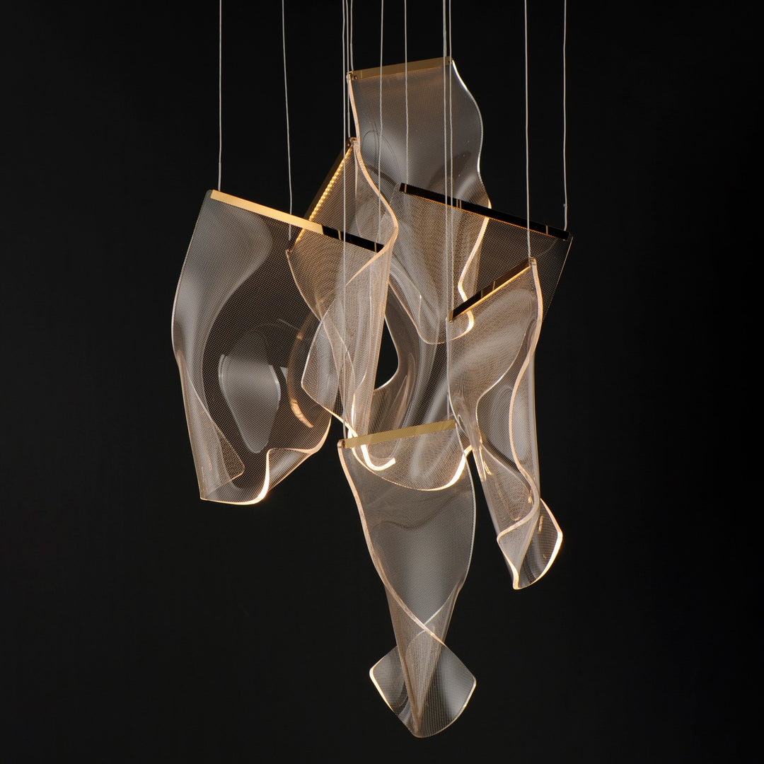 ET2 - E24875-133FG - LED Pendant - Rinkle - French Gold