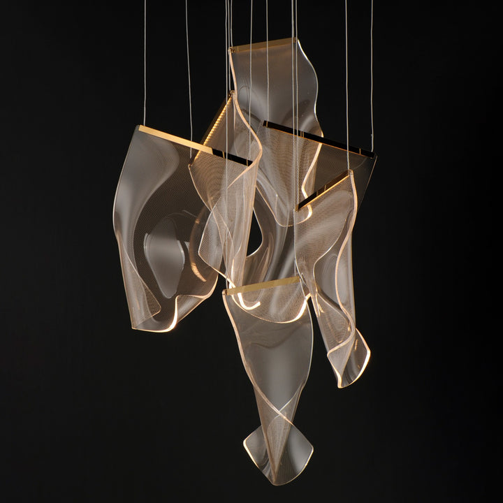 ET2 - E24875-133FG - LED Pendant - Rinkle - French Gold