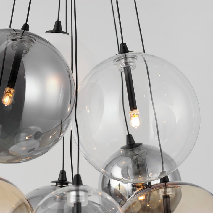 ET2 - E25087-148BK - LED Pendant - Burst - Black