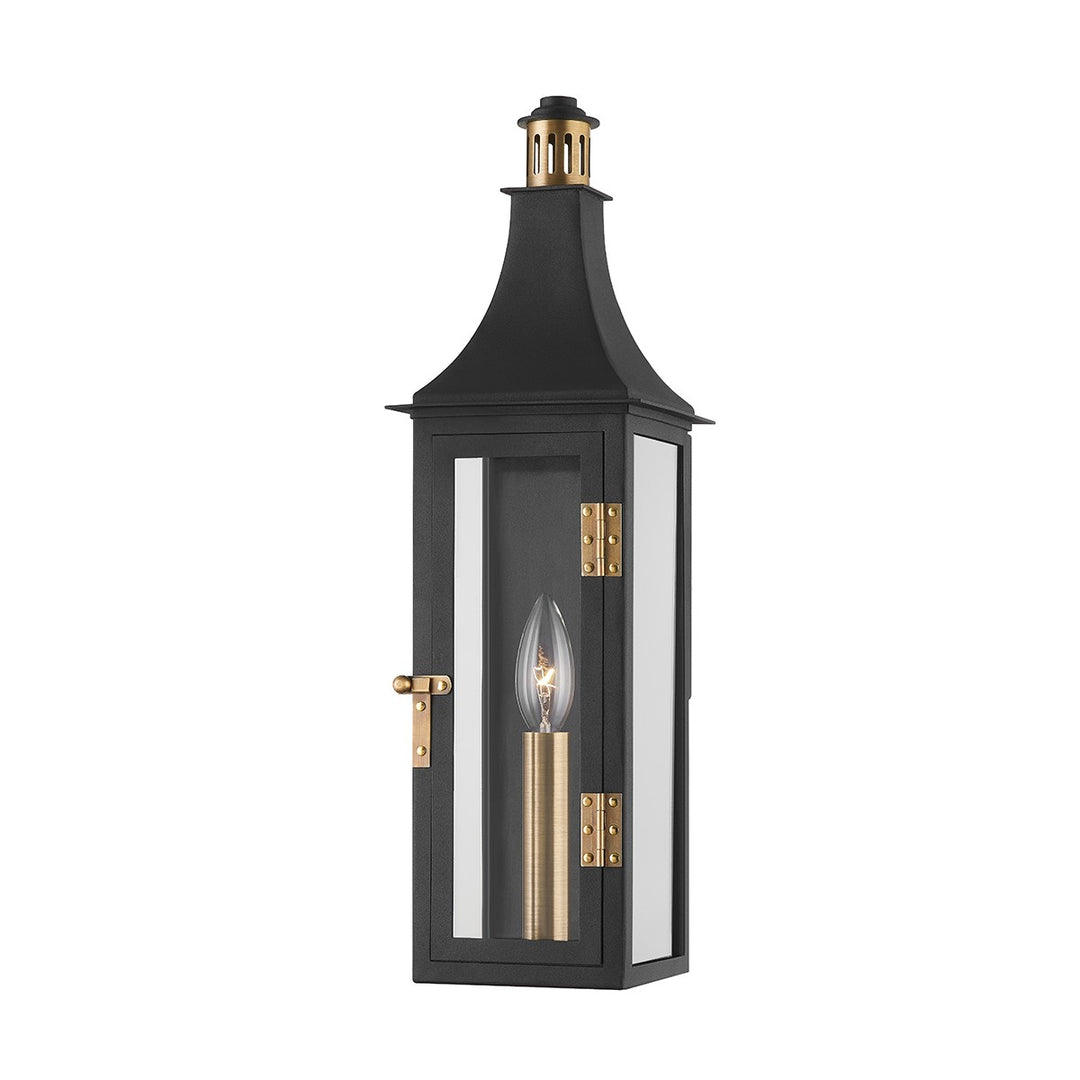 Troy Lighting Canada - B7819-PBR/TBK - One Light Outdoor Wall Sconce - Wes - Patina Brass