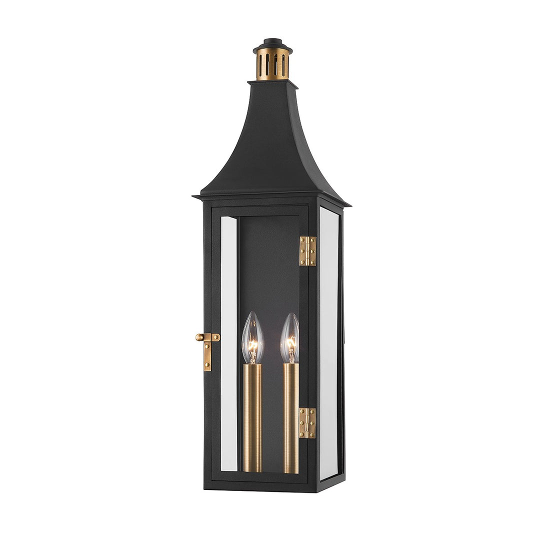 Troy Lighting Canada - B7824-PBR/TBK - Two Light Outdoor Wall Sconce - Wes - Patina Brass