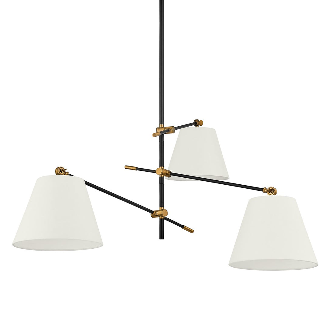 Troy Lighting Canada - F2653-PBR/TBK - Three Light Chandelier - Navin - Patina Brass