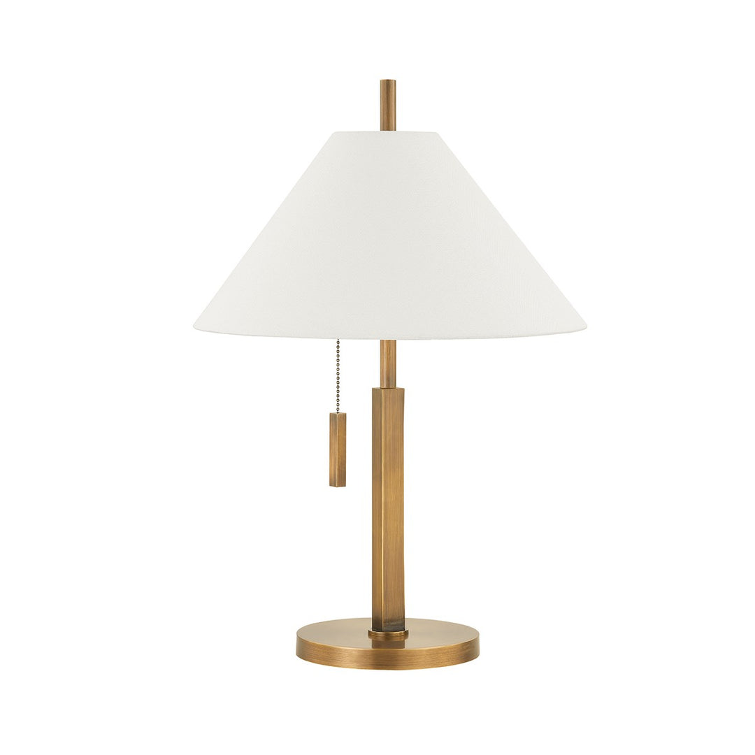 Clic One Light Table Lamp in Patina Brass - available from The Lighting Shoppe, trusted by Canadian homeowners