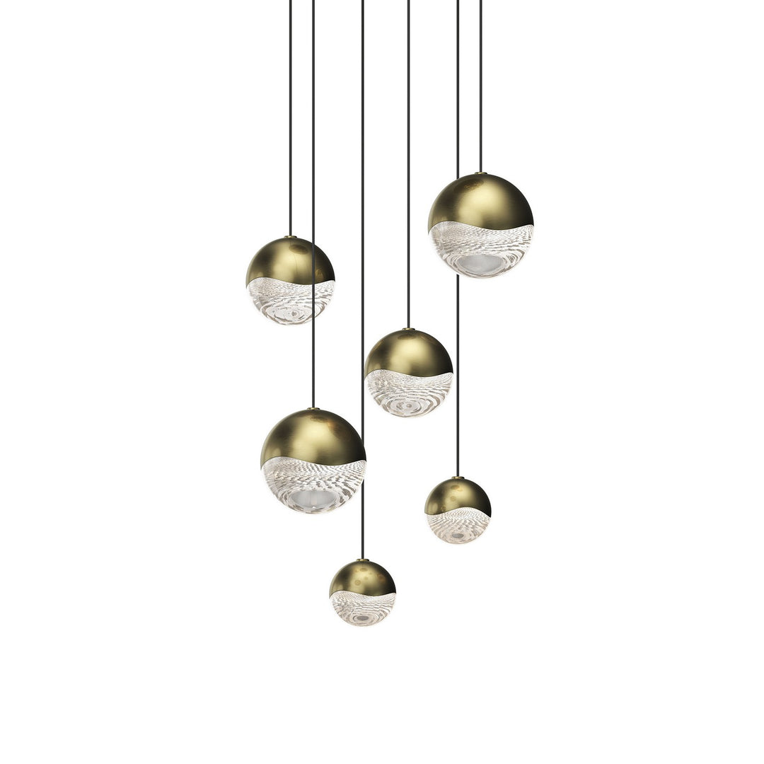 Sonneman - 2915.14-AST - LED Pendant - Grapes - Brass