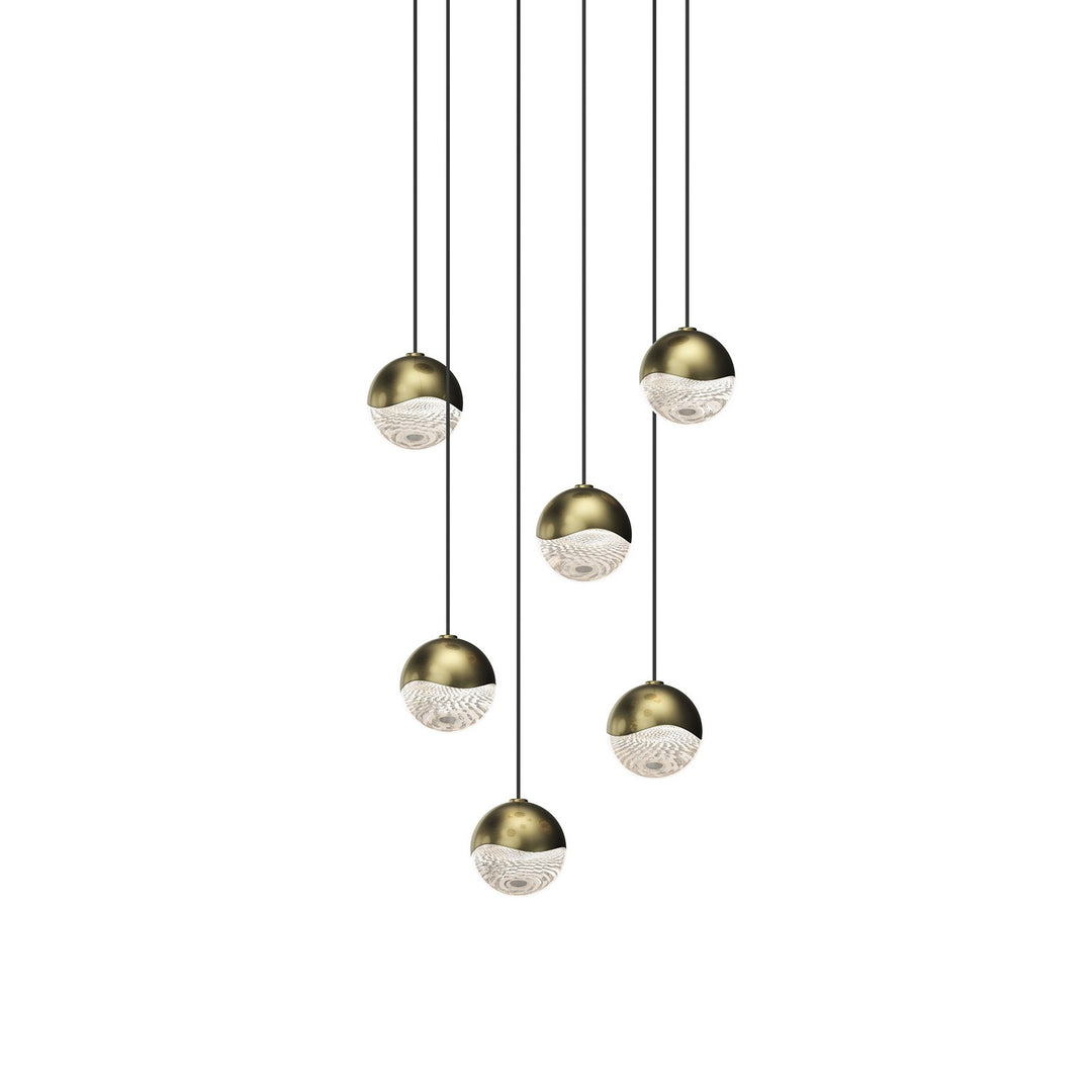 Sonneman - 2915.14-SML - LED Pendant - Grapes - Brass