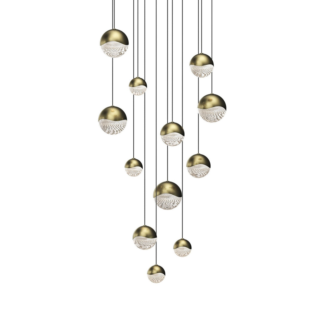 Sonneman - 2917.14-AST - LED Pendant - Grapes - Brass