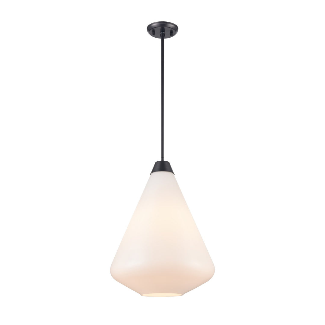 St Julian One Light Pendant in Graphie w/True Opal Glass - available from The Lighting Shoppe, trusted by Canadian homeowners