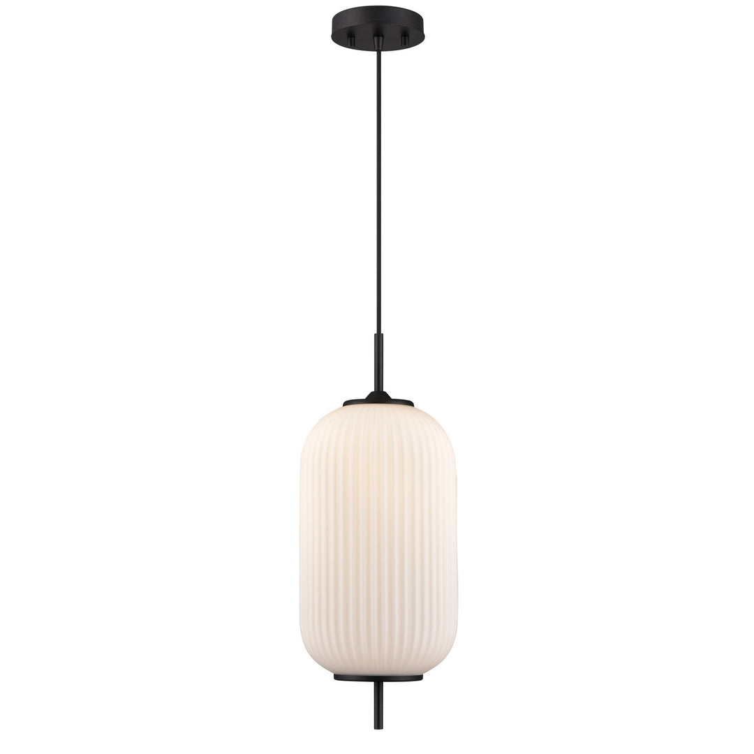 DVI Canada - DVP40005GR-RIO - One Light Pendant - Mount Pearl - Graphite w/Ribbed Opal Glass