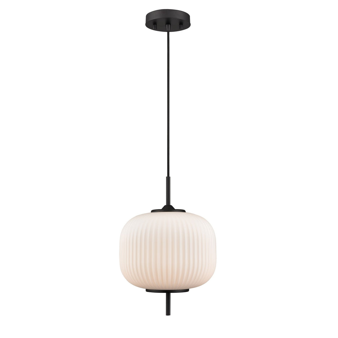 DVI Canada - DVP40010GR-RIO - One Light Pendant - Mount Pearl - Graphite w/Ribbed Opal Glass