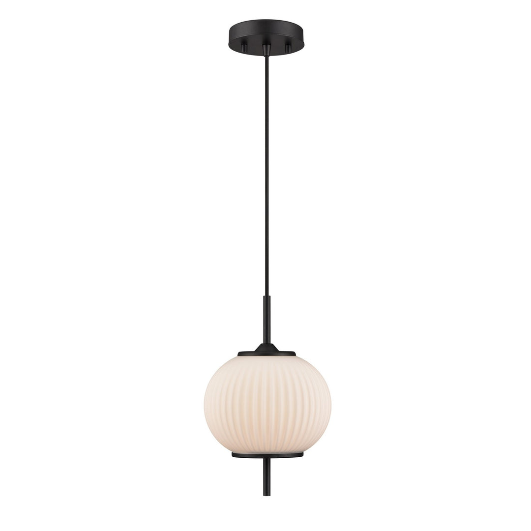 DVI Canada - DVP40021GR-RIO - One Light Pendant - Mount Pearl - Graphite w/Ribbed Opal Glass